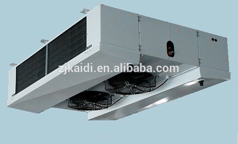 Evaporador de refrigeração do vento lateral ar fundido dobro de poupança de energia eficiente para a sala fria industrial da refrigeração