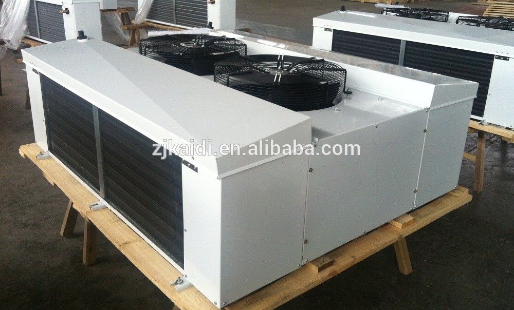 Evaporador de refrigeração do vento lateral ar fundido dobro de poupança de energia eficiente para a sala fria industrial da refrigeração